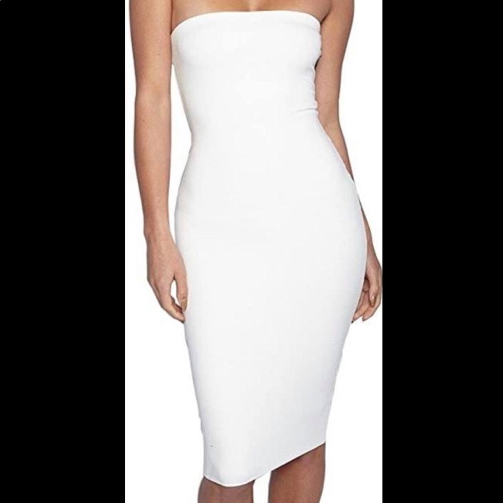 Black midi tube dress